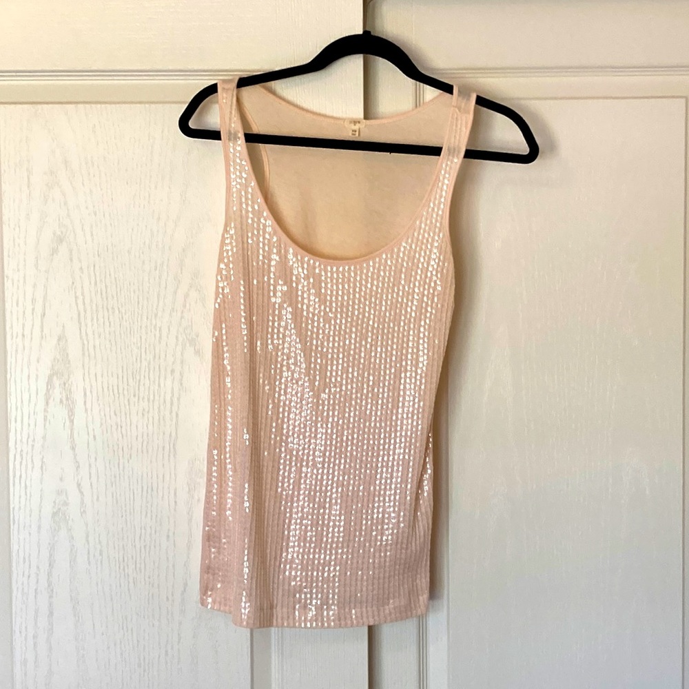 Cream, Sequined  Tank Top Size XS